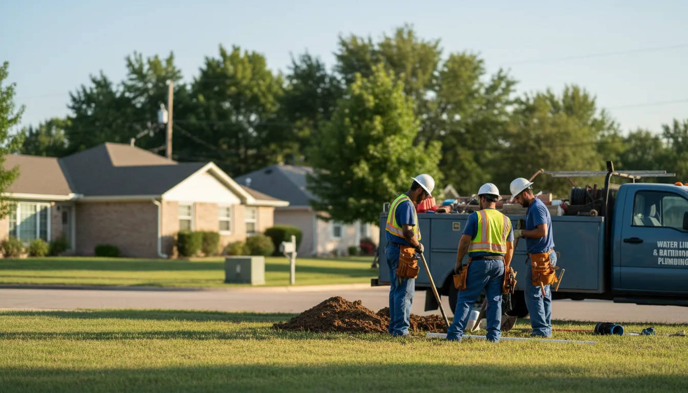 Residential water line and bathroom plumbing service in Antoine, AR